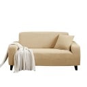 Housse extensible et élastique pour canapé 4 places 215–300 cm Housse de protection jacquard pour canapé Housse élastique colorée 17