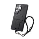 Housse pour Samsung Galaxy S26+ avec chargement magnétique Support pliable et cordon de poignet Étui de téléphone avec attache 1