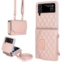 Housse pour Samsung Galaxy Z Flip 7 Étui en forme de sac à main avec bandoulière Portefeuille Plastique et simili cuir Motif matelassé Sac 6
