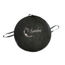 Housse pour tutu de 108 cm ronde avec zip et poignées en viscose noire pour costumes de ballet et robes à cerceau à transporter 2