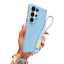 Housse résistante pour Samsung Galaxy A55 5G avec une sangle pour le poignet de longueur fixe et un mousqueton rond Coins renforcés Cadre surélevé autour de l'appareil photo 8