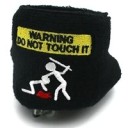 Housse universelle en coton pour réservoir de liquide de frein de moto 7x7 cm noire avec le motif « ne touche pas » trois variantes différentes 3