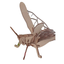 Houten 3D-puzzel sprinkhaan DIY-diermodel met de hand gemonteerd natuurlijk bouwpakket Decoratiecadeau voor kinderen, tieners en volwassenen 2