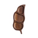 Houten dienblad in de vorm van een peul 1