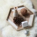 Houten dienblad met mozaïek 4
