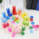 Houten educatieve klok 2
