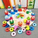 Houten educatieve klok 3