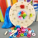 Houten educatieve klok 4