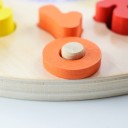 Houten educatieve klok 6