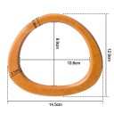 Houten handvat voor handtassen 12,9 x 14,5 cm Natuurlijke houten handgreep voor tassen Vervangend handvat voor handtassen Praktisch 3