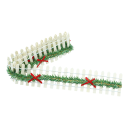 Houten hek met groene krans 5 x 90 cm Miniatuurdecoratie voor diorama modelbouw minituintjes en creatief knutselen 3