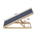 Houten hondenramp hoogte verstelbaar 70 x 35 cm draagvermogen 80 kg antisliptrap voor huisdieren 4