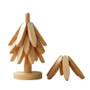 Houten isolerende onderzetter 10x10x22,5 cm kerstboom standaard decoratieve hittebestendige onderzetter onder glas tegen verbranding bloempot 4