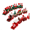 Houten kerstlocomotief met 3 wagons 24,5 x 6,5 cm Decoratieve trein in geschenkdoos Traditionele houten decoratie voor de feesttafel Kerstdecoratie 1