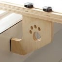 Houten ligbed voor katten op het vensterbank en bedframe 50 x 38 cm Zachte pluche hoes Verstelbare houders Witte ligstoel voor katten 8