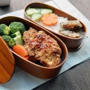 Houten lunchbox, tweelaags 4