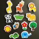 Houten magneten dieren 12 stuks 3