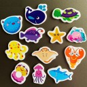 Houten magneten dieren 12 stuks 4