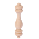 Houten meubelpoot gedraaid 9,5 cm natuurlijk hout lichte poot voor kast, commode of tafel 1