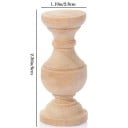 Houten meubelpoot gedraaid decoratief vorm 6 cm natuurlijk licht hout poot voor kast, commode of klein meubilair 2