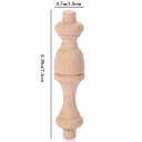 Houten meubelpoot gedraaid versierd profiel 7,5 cm massief hout natuurlijk licht poot voor commode kast meubels 2