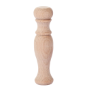Houten meubelpoot glad gedraaid profiel 7 cm massief hout natuurlijk lichte poot voor commode kast en klein meubilair 1