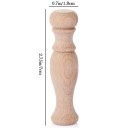 Houten meubelpoot glad gedraaid profiel 7 cm massief hout natuurlijk lichte poot voor commode kast en klein meubilair 2