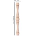Houten meubelpoot lange gedraaide profiel 15,5 cm natuurlijk licht hout poot voor commode, kast of tafel 2