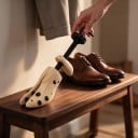 Houten schoenenspanner 1 stuk voor één schoen Grootte L EU 42–46 Uitbreiding en verlenging van schoeisel Met 4 kussentjes Voor drukpunten 4