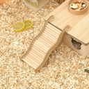 Houten trappen voor knaagdieren 17 x 8,5 cm Natuurlijke klimramp voor het hok voor hamsters, muizen en ratten Speelgoed en accessoire 3