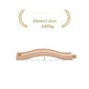 Houten verhoogde spoor 20 x 4 x 1,2 cm Verhoogde overgang van het spoor Vloeiende aansluiting Uitbreiding van de treinbaan Stabiel onderdeel voor kinderen 2