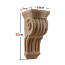 Houtsnijwerk houten console decoratieve spiraal reliëf 32x14x13 cm massief hout natuurlijk bruin voor meubels en interieur 2
