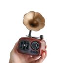 Hrací skříňka 17 x 9,5 x 9 cm ve vzhledu retro gramofonu s Písní pro Elišku - mechanická hudební krabička dekorace do interiéru dárek 4