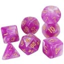 Hracie kocky 7 ks mnohostenné RPG kocky Galaxie štýl Viacfarebná fantasy sada pre stolné hry Dračí doupě roleplay 5