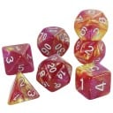 Hracie kocky 7 ks mnohostenné RPG kocky Galaxie štýl Viacfarebná fantasy sada pre stolné hry Dračí doupě roleplay 13