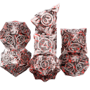 Hracie kocky 7 ks RPG Prírodné fantasy listy Sada kociek pre stolné hry Dračí doupě a roleplay systémy 2