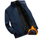 Hrubá teplá pánska zimná bunda na zips s rolákem POLYESTER ležérna jesenná bunda rôzne farby pre mužov 3
