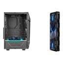 Hub de ventilateur 13,3 x 4,8 x 1,4 cm 2 en 1 avec 8 ports ARGB et 8 ports PWM avec télécommande noir pour boîtier PC 6