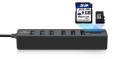 Hub USB ad Alta Velocità 2 in 1 con Lettore di Schede SD J1641 2