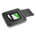 HUB USB-C dla Mac mini M2 i M1 20 x 20 x 3 cm stacja dokująca z 10 portami i etui na 2 dyski oraz czytnikiem kart SD srebrny 3