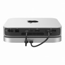 Hub USB-C per Mac mini M2 e M1 20 x 20 x 3 cm stazione di docking con 10 porte e custodia per 2 dischi e lettore di schede SD argento 4