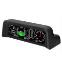 Hud GPS intelligente orizzontale 15 x 6 x 7 cm Tachimetro digitale Bussola Orologio Tensione Temperatura Allarme 12V Base antiscivolo 2