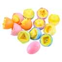 Huevos de juego de colores 6 unidades con formas 4,5 x 5 cm Juguete educativo de apertura para clasificación Desarrollo de la motricidad y coordinación Caja 4
