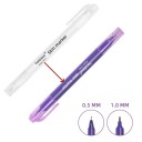 Huidmarkeerstift 14 cm, Paarse dubbelzijdige pen voor tattoo- en wenkbrauw- en lipvormgeving cosmetische markering 2