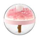 Humidificador de aire inalámbrico de 270 ml con luz LED nocturna y flores artificiales USB C 800 mAh Decoración de dormitorio 12 x 11 cm 1