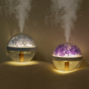 Humidificador de aire inalámbrico de 270 ml con luz LED nocturna y flores artificiales USB C 800 mAh Decoración de dormitorio 12 x 11 cm 4