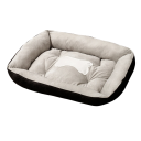 Hund- och kattbädd 90x70 cm Varm mjuk soffa Hundkoja Andningsbar korg Bomullsömnad för inomhusbruk Stort bekvämt sovutrymme 3