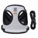 Hundesele med snor, reflekterende brystsele til hunde, åndbar vest til små hunde og hvalpe, 0,5 - 1,5 kg 4