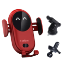 Hurtig trådløs oplader 30W til bil med infrarød sensor, automatisk fastspænding, sugekop og klips, QC3.0, roterende holder, Micro USB i sæt. 8