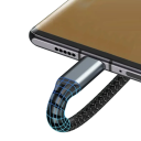Hurtigopladende Lightning-datakabel 3 i 1 1,2 m USB A til USB C + Micro USB + iPhone Lightning 100W 5A flettet mobiltelefonkabel 6